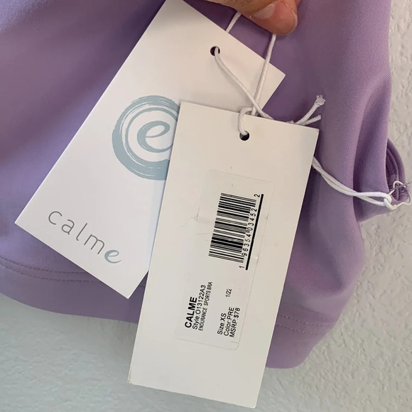 NWT Calme by Johnny Was endurance Sports Bra XS PRE lilac/purple - Picture 3 of 7
